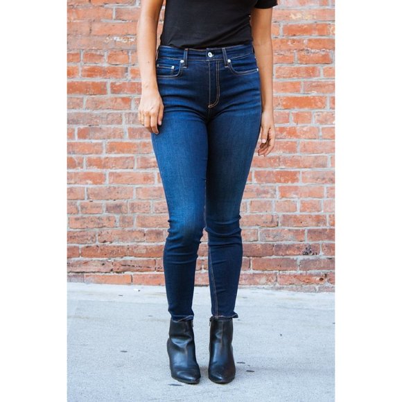 rag & bone Denim - Rag & Bone Nina High Rise Skinny Jeans Dark 32